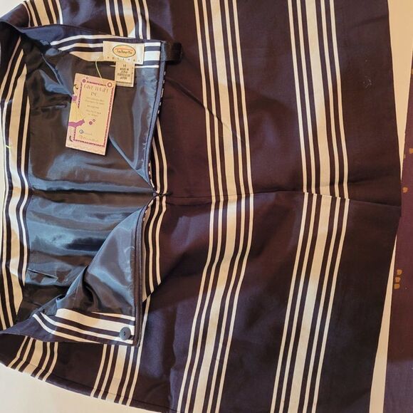 Talbots Skirts Talbots Petites Navy white Striped - Picture 9 of 16